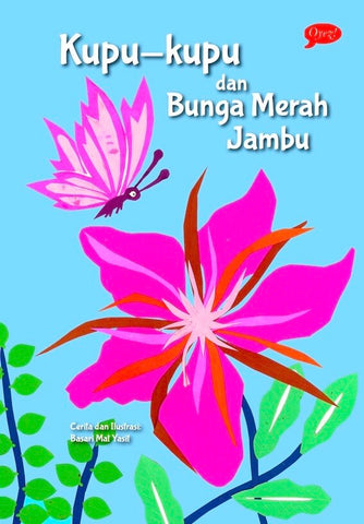 Kupu-kupu dan Bunga Merah Jambu